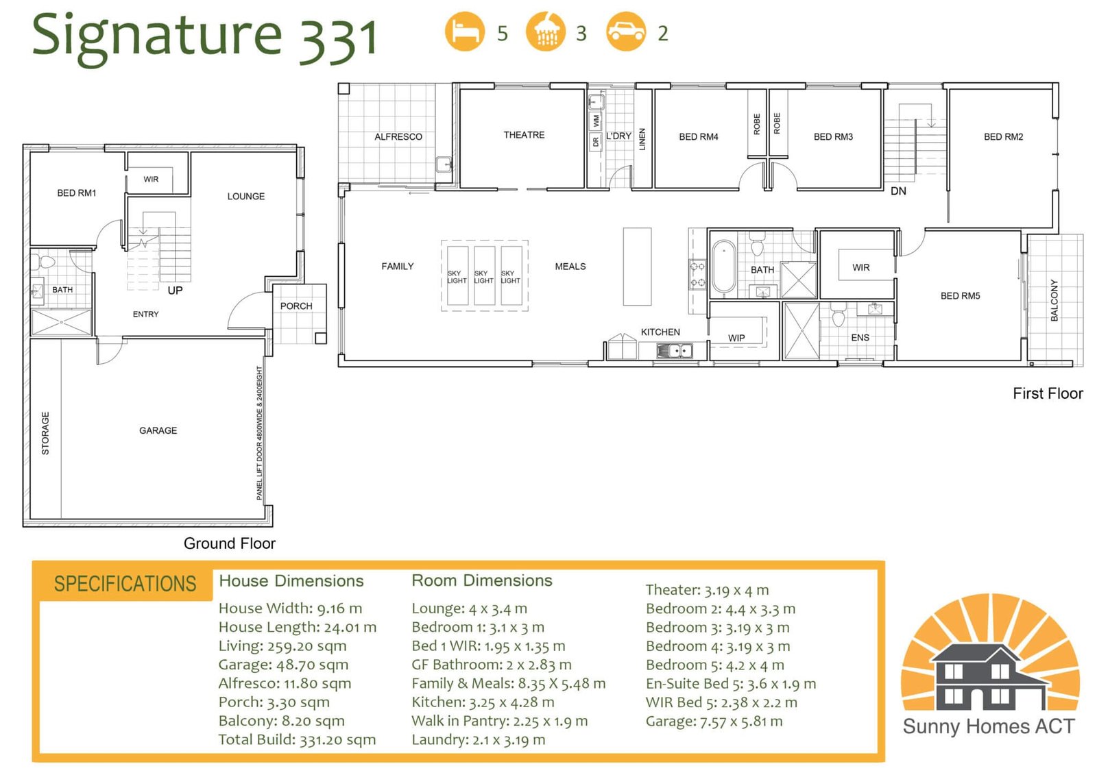 Signature 331 Double Storey Home Plan | Sunny Homes